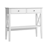 Oikiture Console Table Wooden Hallway Display Stand