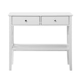 Oikiture Console Table Wooden Hallway Display Stand - Side View