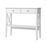 Oikiture Console Table Wooden Hallway Display Stand
