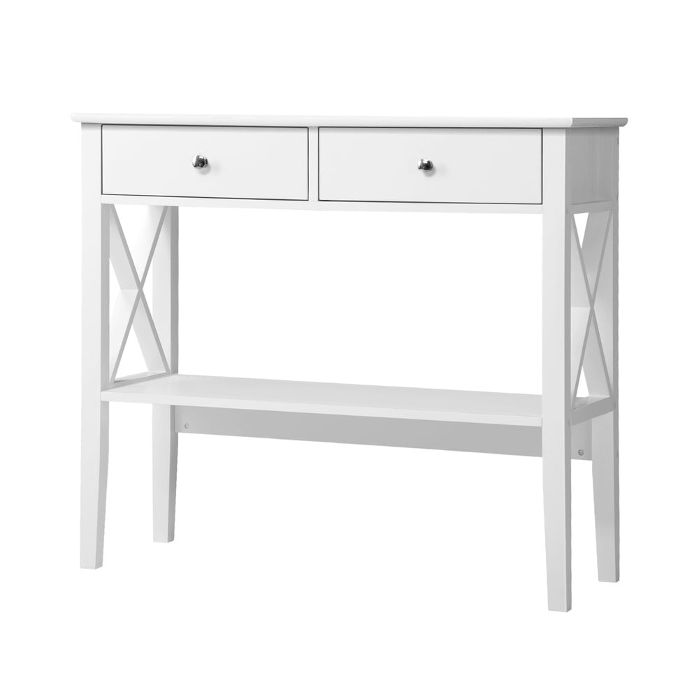 Oikiture Console Table Wooden Hallway Display Stand