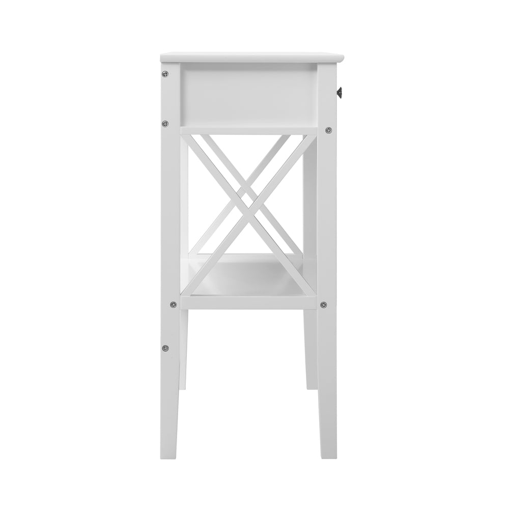 Oikiture Console Table Wooden Hallway Display Stand
