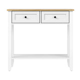 Oikiture Console Table Hallway 2 Drawers Display Shelf