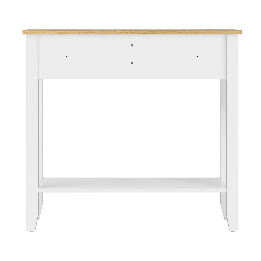 Oikiture Console Table Hallway 2 Drawers Display Shelf