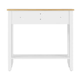Oikiture Console Table Hallway 2 Drawers Display Shelf - Top-Down View