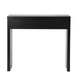 Oikiture Console Table with Drawer Black - Low Angle