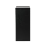 Oikiture Console Table with Drawer Black - Top-Down View