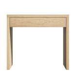 Oikiture Console Table Wood with Drawer Natural - Extra Image