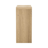 Oikiture Console Table Wood with Drawer Natural