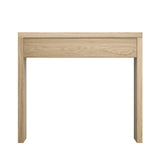 Oikiture Console Table Wood with Drawer Natural - Close-Up Angle