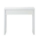 Oikiture Console Table with Drawer White - 45-Degree Angle
