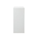 Oikiture Console Table with Drawer White - Close-Up Angle