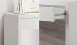 Oikiture Console Table with Drawer White - Rear View