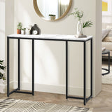 Oikiture Console Table with Metal Frame 95 x 29 x 78.5 - Rear View