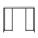 Oikiture Console Table with Metal Frame 95 x 29 x 78.5 - 45-Degree Angle