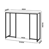 Oikiture Console Table with Metal Frame 95 x 29 x 78.5