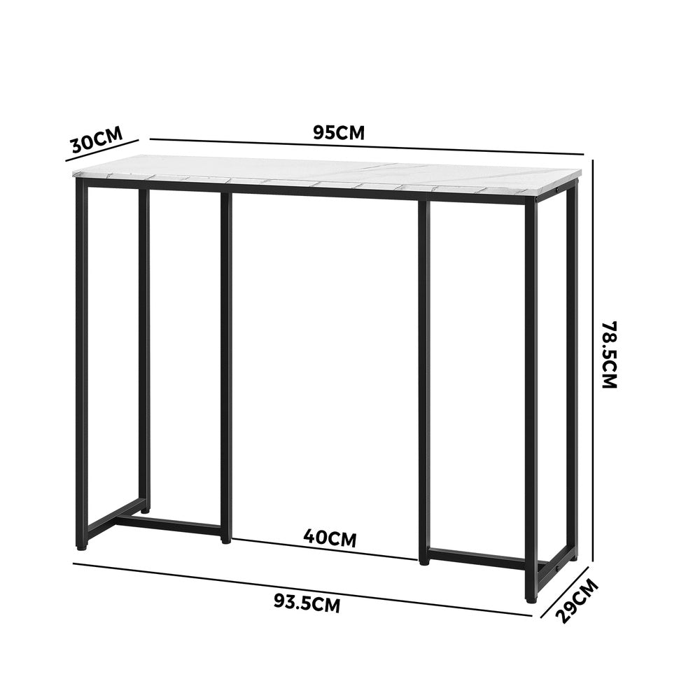 Oikiture Console Table with Metal Frame 95 x 29 x 78.5
