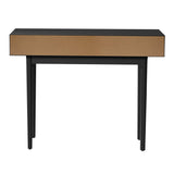Oikiture Console Table with 2 Storage Drawer Black