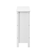 Oikiture 3-Tier Console Table Open Shelf Wooden White