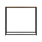 Oikiture Console Table Wooden Tabletop Black&Wood - Front View