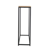 Oikiture Console Table Wooden Tabletop Black&Wood - 45-Degree Angle