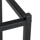 Oikiture Console Table Wooden Tabletop Black&Wood