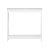 Oikiture 2-Tier Console Table X-Design Wooden White - Rear View