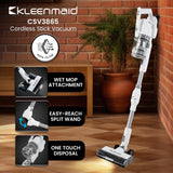 Kleenmaid Cordless Stick Vacuum Cleaner Split Wand Wet Mop CSV 3865 - Extra Image