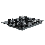 Devanti Gas Cooktop 60cm 4 Burner Black - Side View
