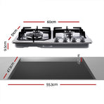 Devanti Gas Cooktop 60cm 4 Burner Silvir, image 2