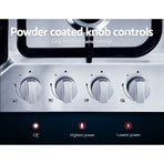Devanti Gas Cooktop 60cm 4 Burner Silvir, image 4