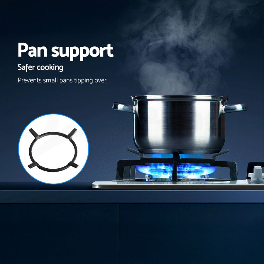 Devanti Gas Cooktop 60cm 4 Burner Silvir, image 8