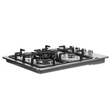 Devanti Gas Cooktop 60cm Stove Hob Silvir - Side View