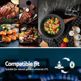 Devanti 90cm Gas Cooktop 5 Burner LPG NG Tempered Glass Hob Black - Extra Image