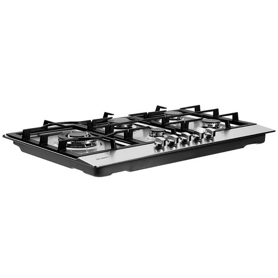 Devanti Gas Cooktop 90cm 5 Burner Silvir, image 3
