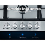 Devanti Gas Cooktop 90cm 5 Burner Silvir, image 4