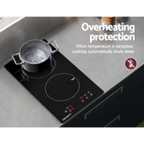 Devanti 30cm High-Efficiency Induction Cooktop with Touch Controls - Rear View