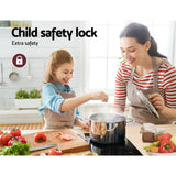 Devanti 30cm High-Efficiency Induction Cooktop with Touch Controls - Close-Up Angle