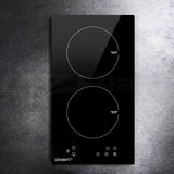 Devanti 30cm High-Efficiency Induction Cooktop with Touch Controls - Low Angle