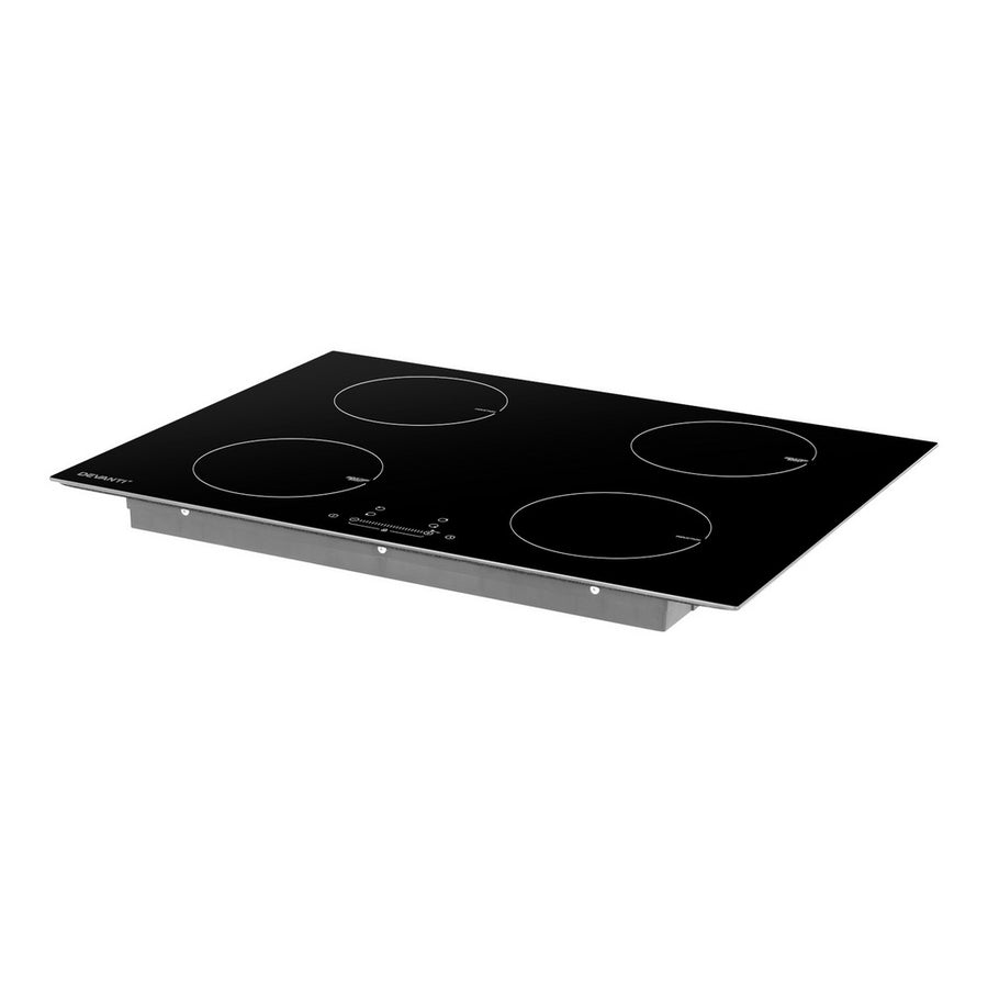 Devanti Electric Induction Cooktop 70cm Ceramic 4 Zones Stove Cook Top Hot Plate 7000W, image 3