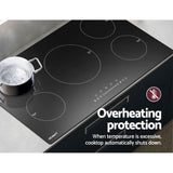 Devanti Induction Cooktop 90cm Electric Cooker - Close-Up Angle