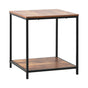 Oikiture Side End Table Coffee Table 2-Tier
