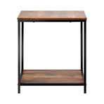 Oikiture Side End Table Coffee Table 2-Tier