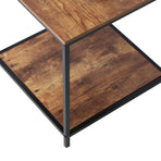 Oikiture Side End Table Coffee Table 2-Tier