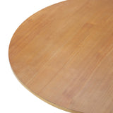 Oikiture Coffee Table Round Side End Tables Wooden Natural