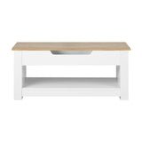 Oikiture Coffee Table Lift Up Top Hidden Storage Shelf