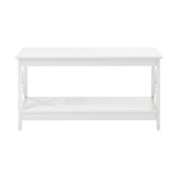 Oikiture Coffee Table Storage Rack 2-Tier White - Extra Image