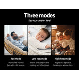 Devanti Electric Ceramic Tower Heater 2400W - Top-Down View