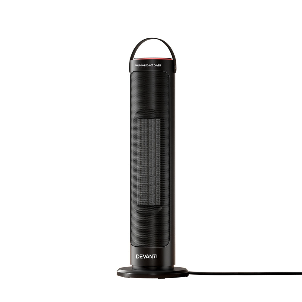 Devanti 2000W Ceramic Tower Heater with Eco Mode and Remote Control