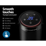 Devanti 2000W Ceramic Tower Heater with Eco Mode and Remote Control - Rear View