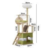 Alopet Cat Tree Tower Scratching Post Scratcher 152cm - Rear View